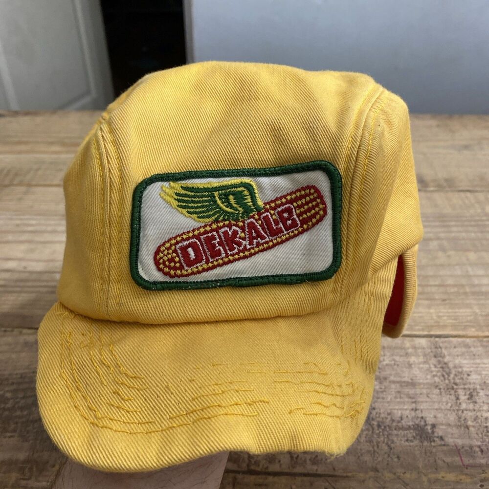 Vintage Dekalb Seed Hat Winter Ear Flap Patch Cap Mens